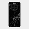 Black Marble Patter Glass Case Cover For Realme 12 Plus 5G