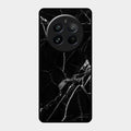 Black Marble Patter Glass Case Cover For Realme 12 Pro 5G