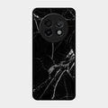 Black Marble Patter Glass Case Cover For Realme 13 Plus 5G