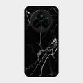 Black Marble Patter Glass Case Cover For Realme 14 Pro 5G