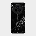Black Marble Patter Glass Case Cover For Realme 14 Pro Plus 5G