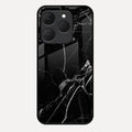 Black Marble Patter Glass Case Cover For Realme 15T 5G