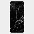 Black Marble Patter Glass Case Cover For Realme 7 Pro