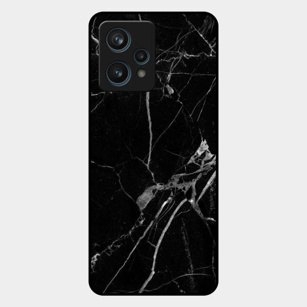 Black Marble Patter Glass Case Cover For Realme 9 Pro Plus 5G
