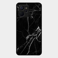 Black Marble Patter Glass Case Cover For Realme 9I 5G