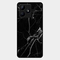 Black Marble Patter Glass Case Cover For Realme C53