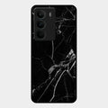 Black Marble Patter Glass Case Cover For Realme C75 5G