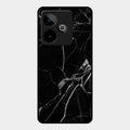 Black Marble Patter Glass Case Cover For Realme Gt 7T 5G