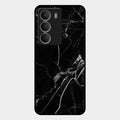 Black Marble Patter Glass Case Cover For Realme P3 Lite 5G
