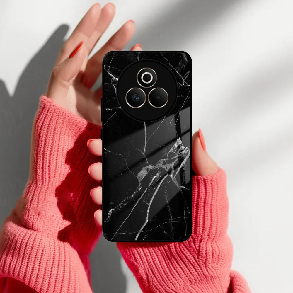 Black Marble Patter Glass Case Cover For Realme/Narzo - ShopOnCliQ