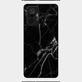 Black Marble Patter Glass Case Cover For Redmi Note 10 Pro Max