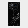 Black Marble Patter Glass Case Cover For Redmi Note 14 Pro Plus 5G