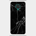 Black Marble Patter Glass Case Cover For Redmi Note 9 Pro Max
