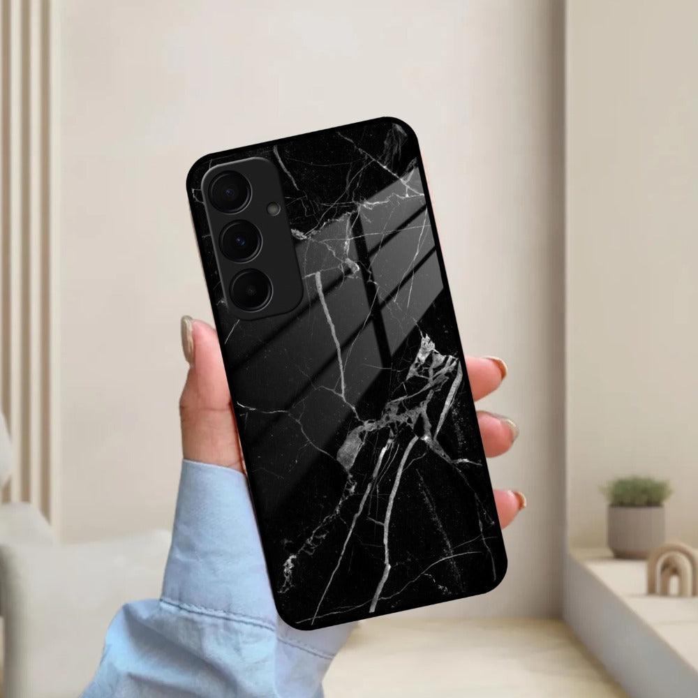Black Marble Patter Glass Case Cover for Samsung - ShopOnCliQ