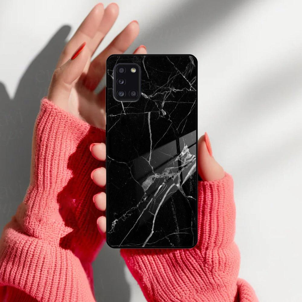 Black Marble Patter Glass Case Cover for Samsung - ShopOnCliQ