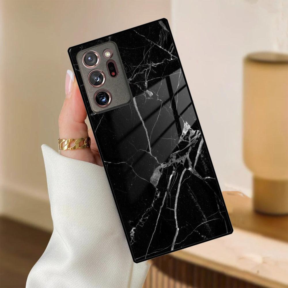 Black Marble Patter Glass Case Cover for Samsung - ShopOnCliQ