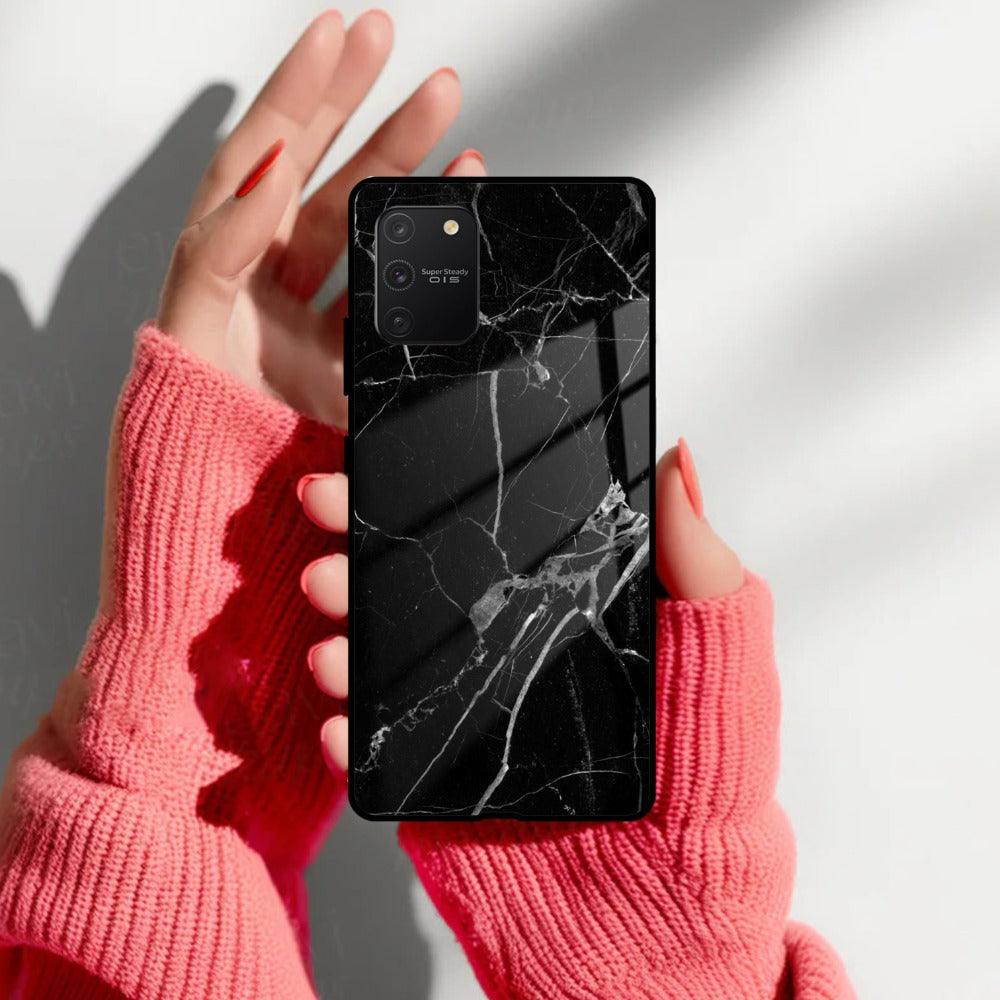 Black Marble Patter Glass Case Cover for Samsung - ShopOnCliQ
