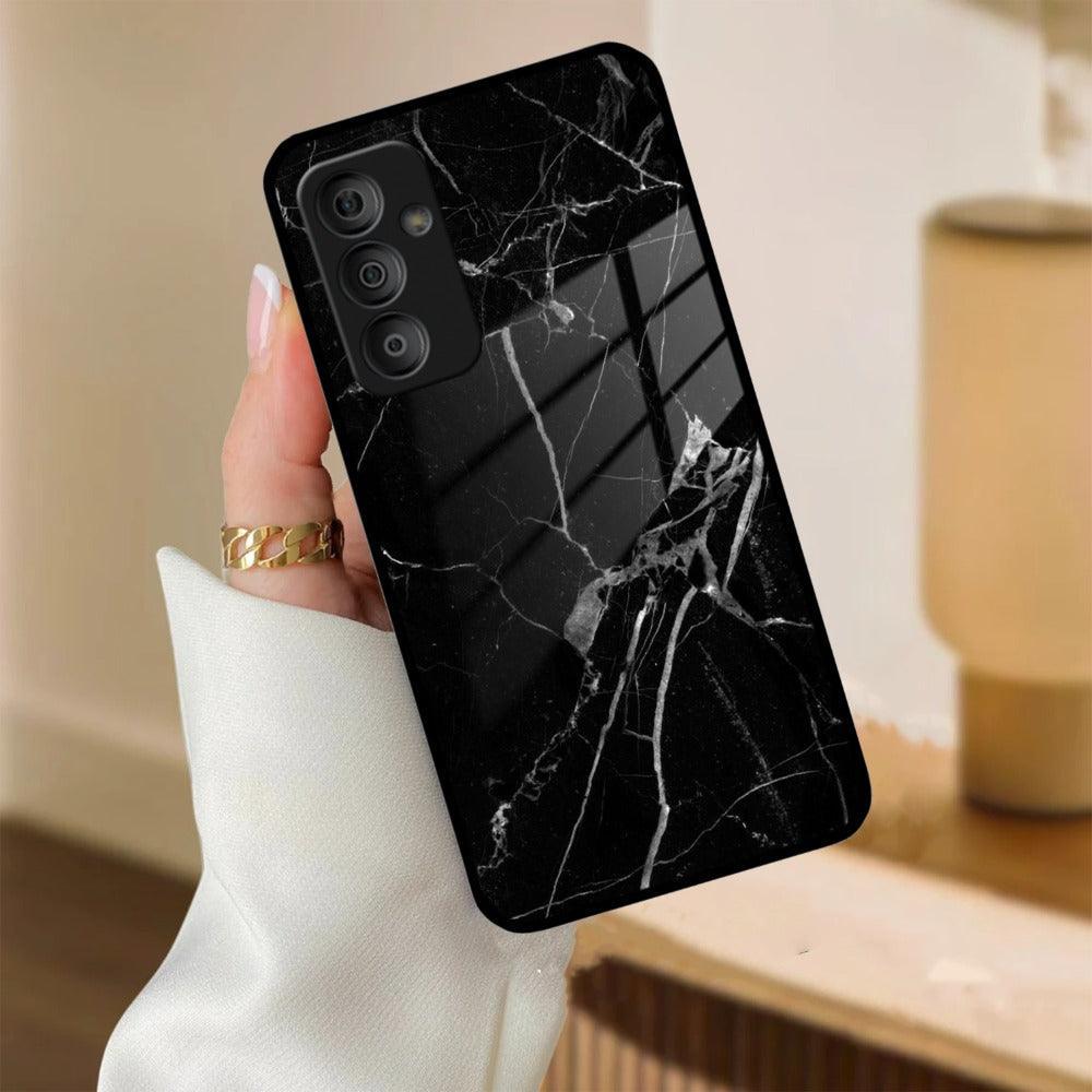 Black Marble Patter Glass Case Cover for Samsung - ShopOnCliQ