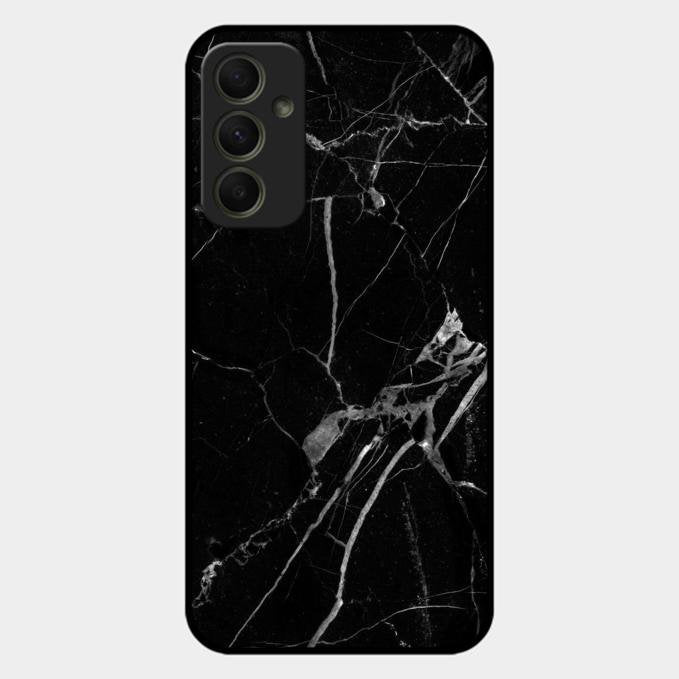 Black Marble Patter Glass Case Cover For Samsung Galaxy A34 5G