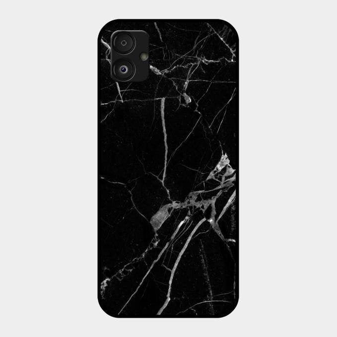 Black Marble Patter Glass Case Cover For Samsung Galaxy F14 5G