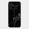 Black Marble Patter Glass Case Cover For Samsung Galaxy F16 5G