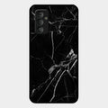 Black Marble Patter Glass Case Cover For Samsung Galaxy F23 5G