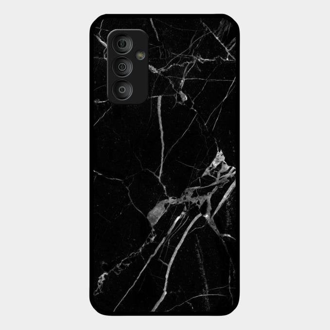 Black Marble Patter Glass Case Cover For Samsung Galaxy F23 5G