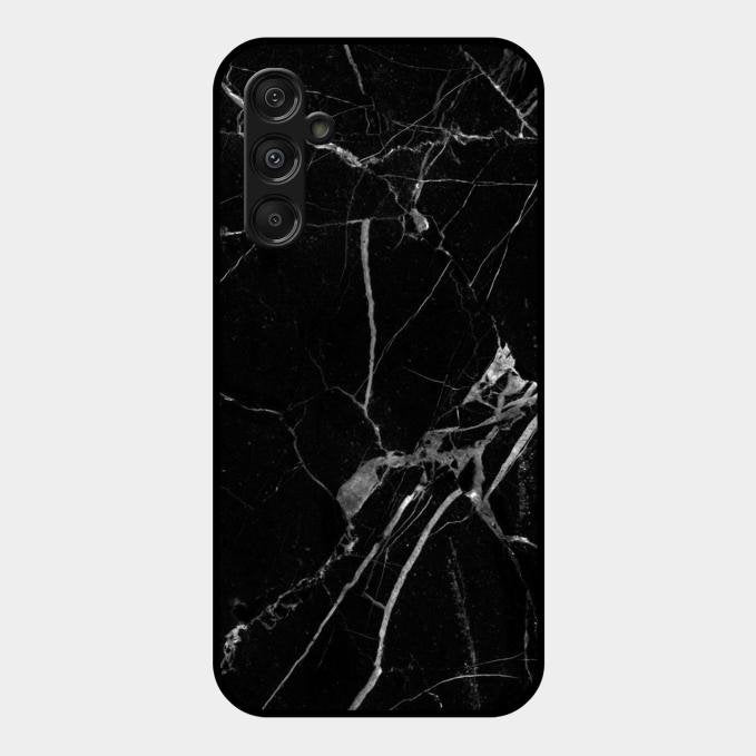 Black Marble Patter Glass Case Cover For Samsung Galaxy F34 5G