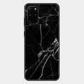 Black Marble Patter Glass Case Cover For Samsung Galaxy S20 Plus