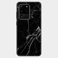 Black Marble Patter Glass Case Cover For Samsung Galaxy S20 Ultra