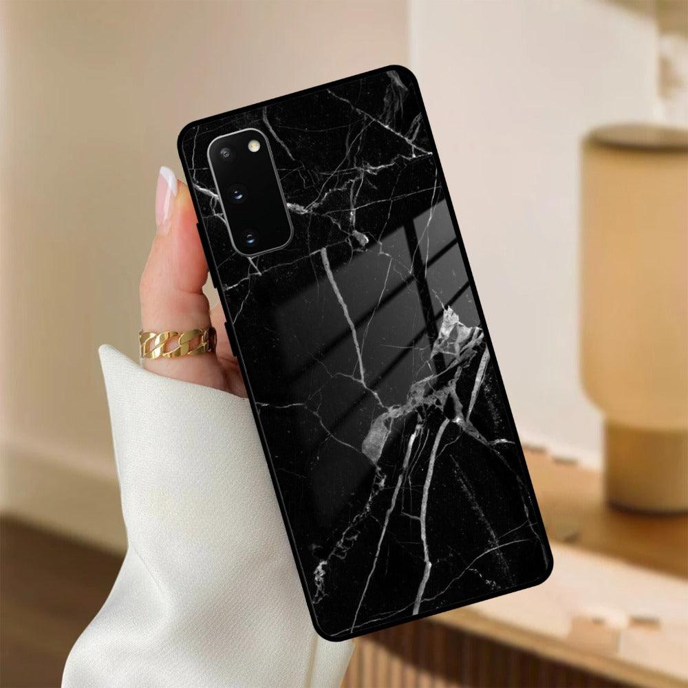 Black Marble Patter Glass Case Cover for Samsung - ShopOnCliQ