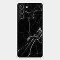 Black Marble Patter Glass Case Cover For Samsung Galaxy S21