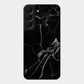 Black Marble Patter Glass Case Cover For Samsung Galaxy S22 5G
