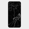 Black Marble Patter Glass Case Cover For Samsung Galaxy S23 5G