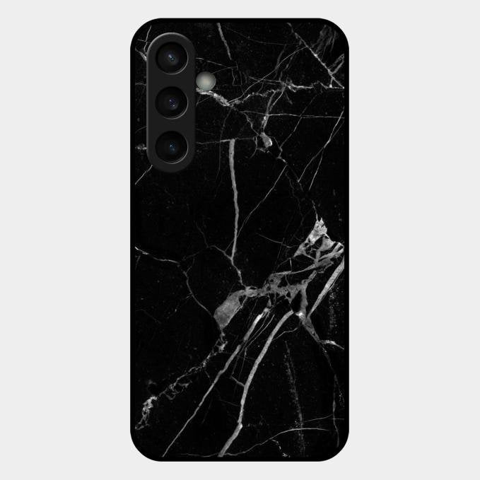 Black Marble Patter Glass Case Cover For Samsung Galaxy S23 Fe 5G