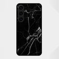 Black Marble Patter Glass Case Cover For Samsung Galaxy S25 FE 5G