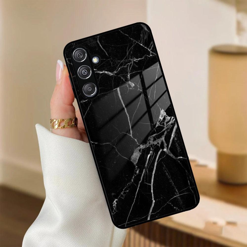 Black Marble Patter Glass Case Cover for Samsung - ShopOnCliQ