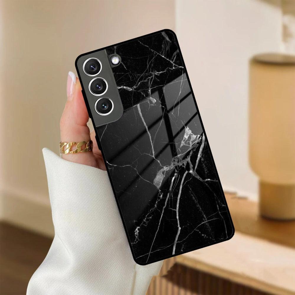 Black Marble Patter Glass Case Cover for Samsung - ShopOnCliQ