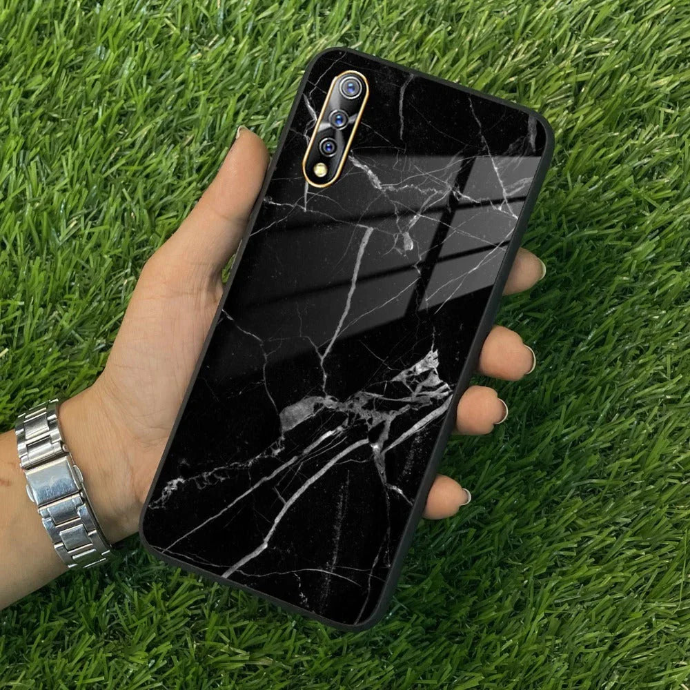 Black Marble Patter Glass Case Cover For Vivo - ShopOnCliQ