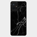 Black Marble Patter Glass Case Cover For Vivo T1 5G