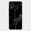 Black Marble Patter Glass Case Cover For Vivo V20 2021