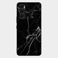 Black Marble Patter Glass Case Cover For Vivo V20 Se