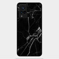 Black Marble Patter Glass Case Cover For Vivo V21 5G