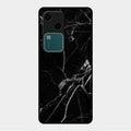 Black Marble Patter Glass Case Cover For Vivo V30 5G