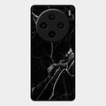 Black Marble Patter Glass Case Cover For Vivo X100 5G