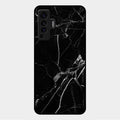 Black Marble Patter Glass Case Cover For Vivo X50 5G