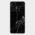 Black Marble Patter Glass Case Cover For Vivo X50 Pro 5G