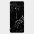 Black Marble Patter Glass Case Cover For Vivo X70 Pro Plus 5G