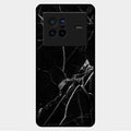 Black Marble Patter Glass Case Cover For Vivo X80 5G