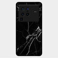 Black Marble Patter Glass Case Cover For Vivo X80 Pro 5G